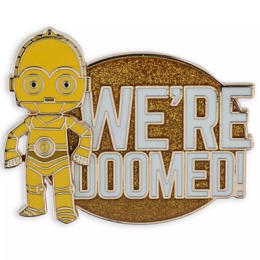 C-3PO Pin Robot Droid Star Wars Limited We’re Doomed New with Card Disney